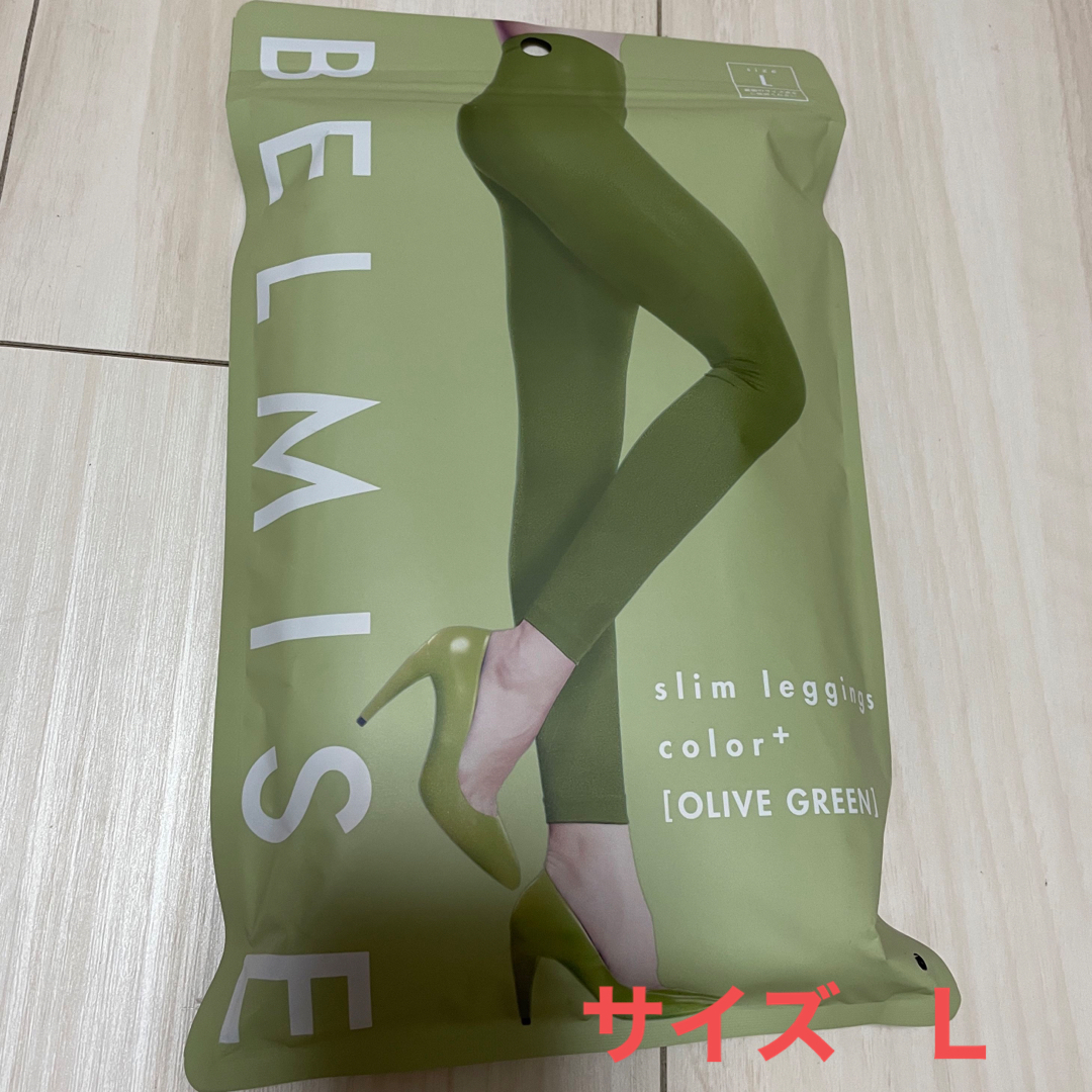 【正規品】BELMISE ベルミス スリムレギンス カラー+ オリーブグリーン レディースのレッグウェア(レギンス/スパッツ)の商品写真