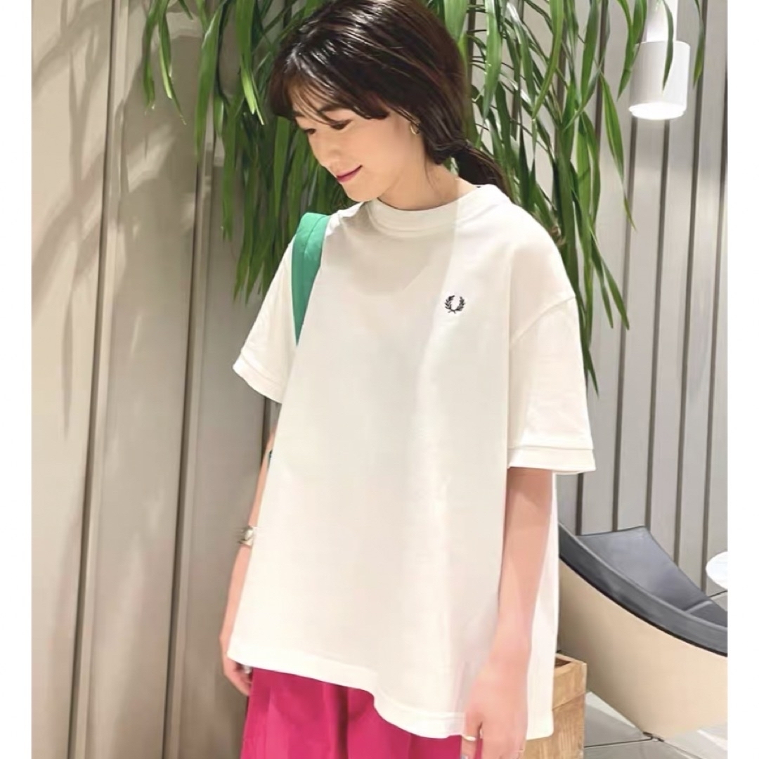 FRED PERRY×Ray BEAMS/別注 オーバーサイズ Tシャツややあり伸縮性