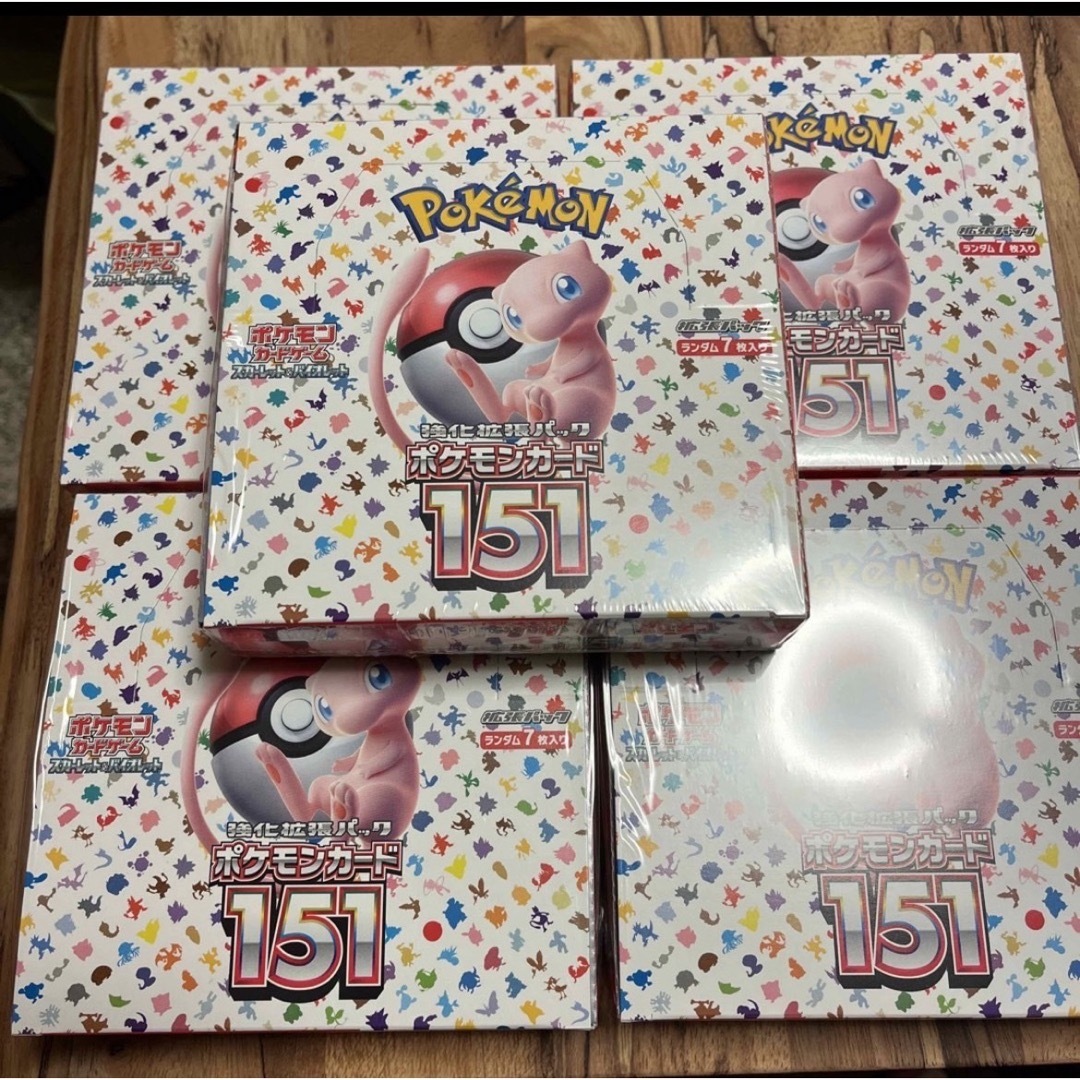 ポケモンカード 151 ポケカ　シュリンク付き 5boxBox/デッキ/パック