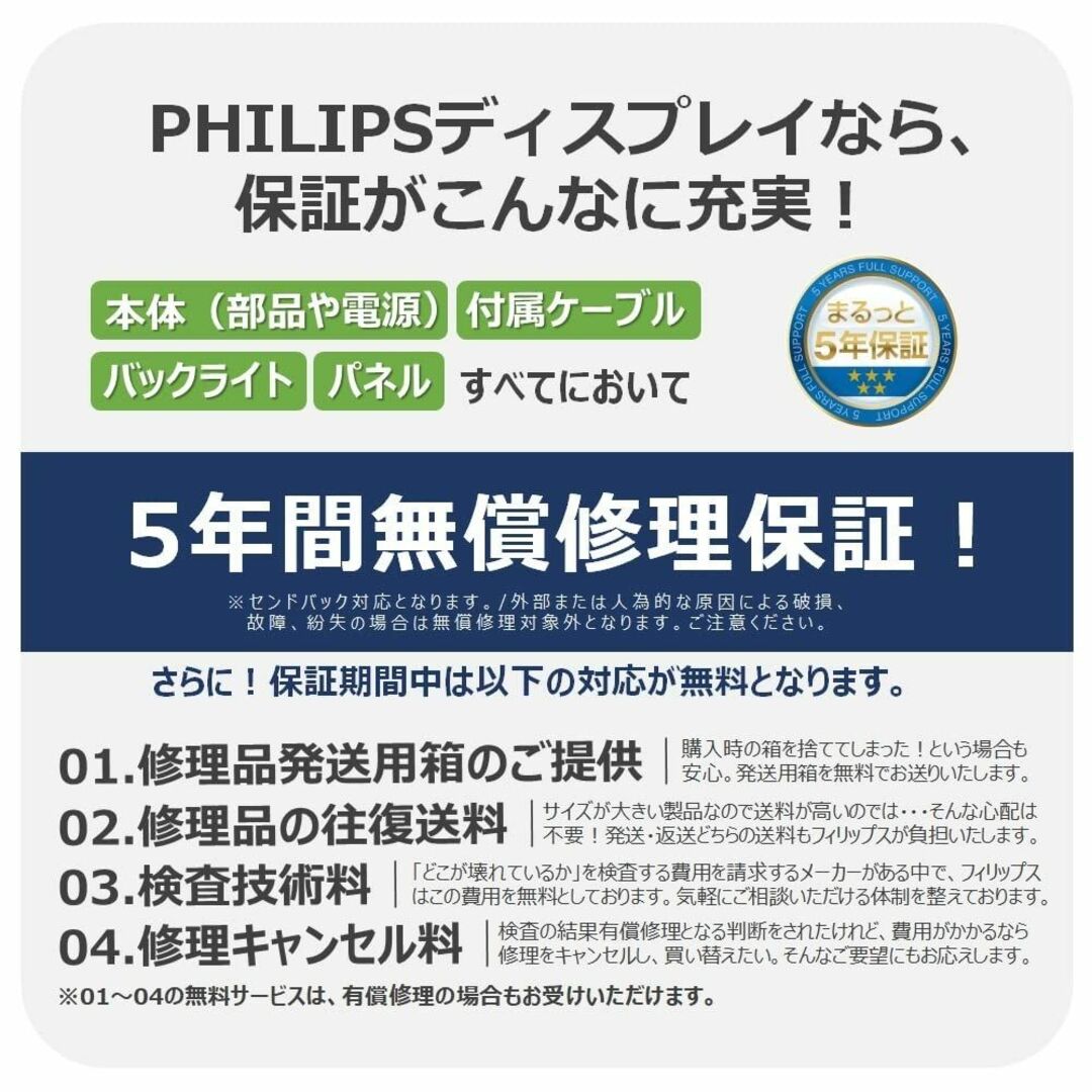 PHILIPS モニターディスプレイ 242E2FE/11 (23.8インチ/I - www