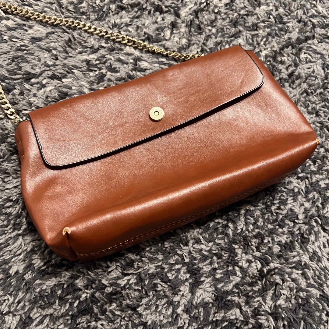 【美品】ZARA ショルダーバッグ ブラウン ザラ