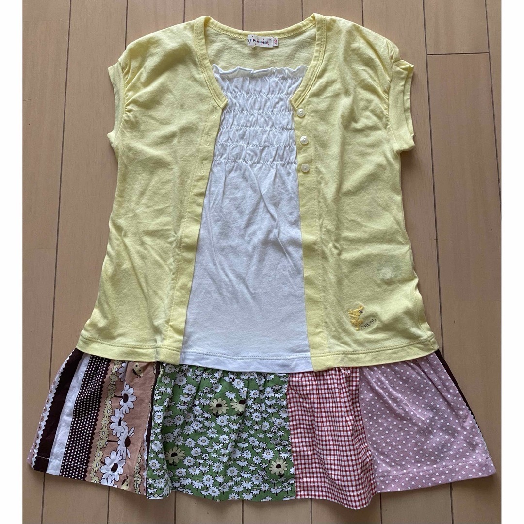 KP(ニットプランナー)のKP ニットプランナー 裾切替えトップス 130 キッズ/ベビー/マタニティのキッズ服女の子用(90cm~)(Tシャツ/カットソー)の商品写真