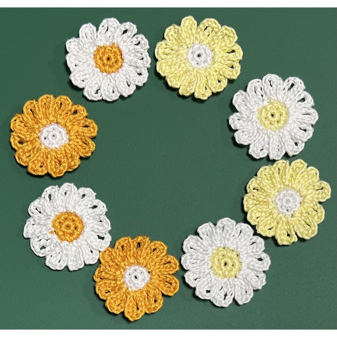 ハンドメイド】花 モチーフ かぎ針編み かぎ編み レース編みの ハンドメイド】花 モチーフ かぎ針編み かぎ編み レース編みの