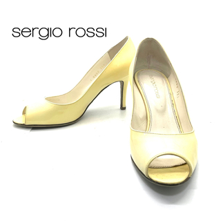 セルジオロッシ(Sergio Rossi)のセルジオロッシ オープントゥ パンプス オフホワイト 35 1/2  23cm(ハイヒール/パンプス)