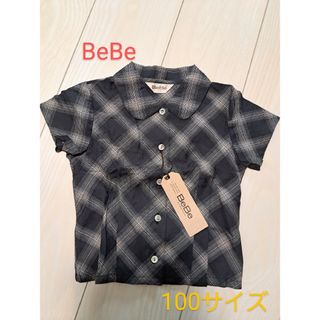 ベベ(BeBe)の【新品】BeBe 　ベベ　半袖　シャツ　トップス　女の子　100サイズ(Tシャツ/カットソー)