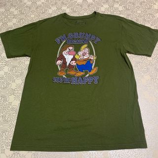 ディズニー(Disney)の【美品 レア】 ディズニー 白雪姫 7人の小人 Tシャツ グランピー&ハッピー(Tシャツ/カットソー(半袖/袖なし))