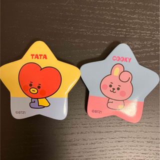 ビーティーイシビル(BT21)のbt21 缶バッチ2個セット(キャラクターグッズ)