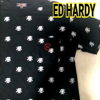 エドハーディー(Ed Hardy)の希少 激レア 総柄 ロゴ 刺繍 エドハーディー Ed Hardy エドハーディー(Tシャツ(半袖/袖なし))