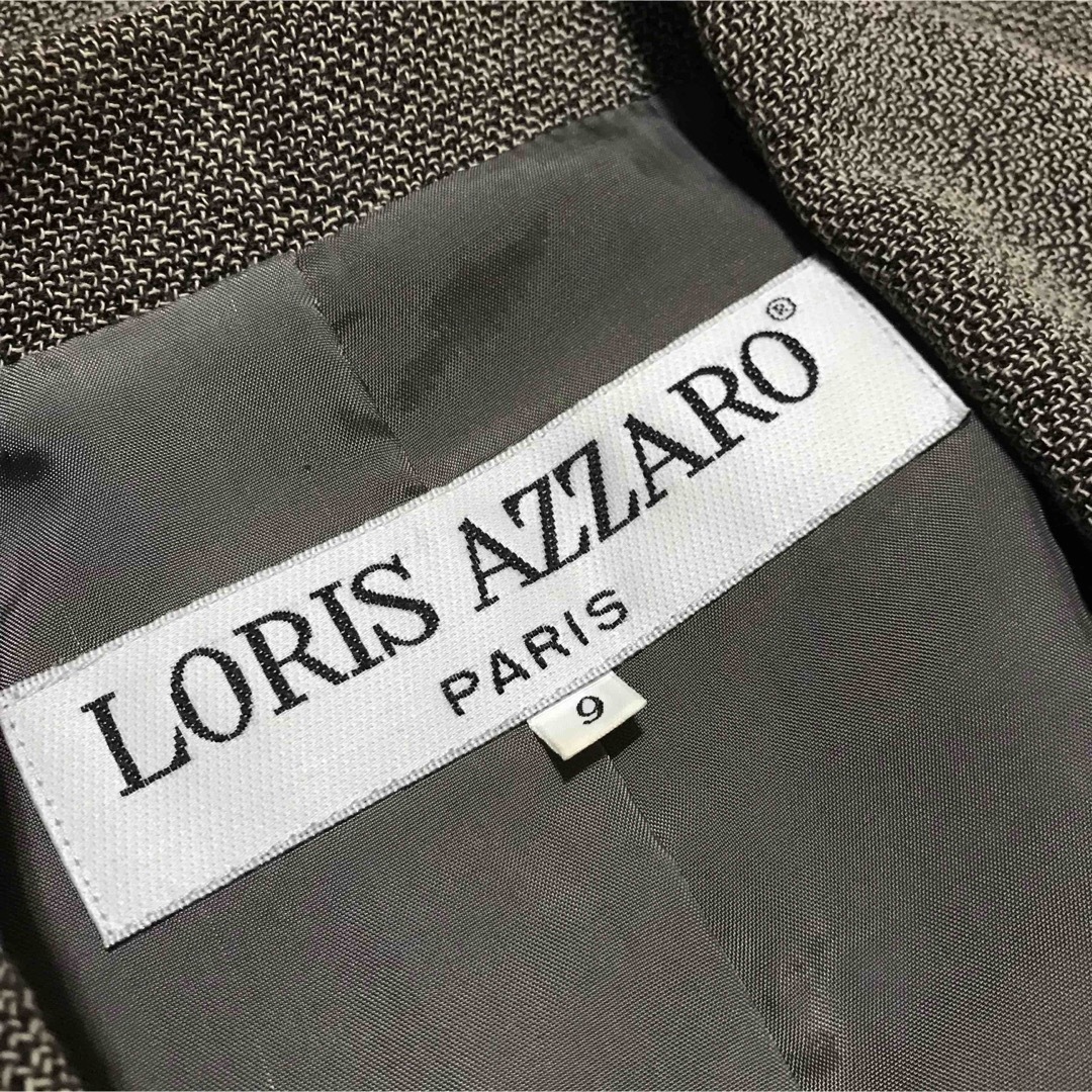 LORIS AZZARO【美品】ハートボタン 長袖 ツイード調 ジャケット 8