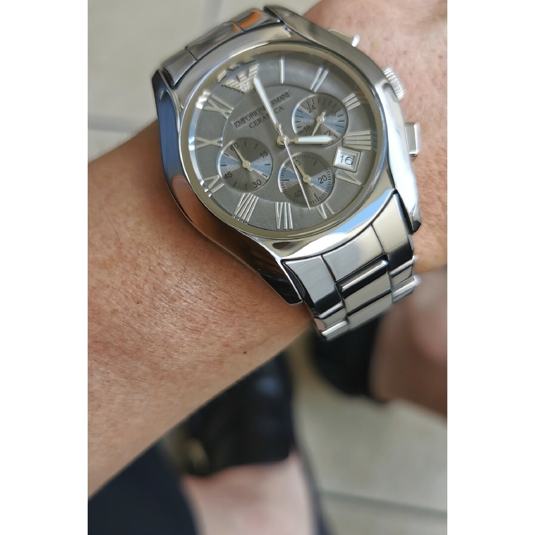 Emporio Armani エンポリオアルマーニ ガンメタカラーのセラミック腕時計の通販 by aphex's shop｜エンポリオアルマーニ ならラクマ