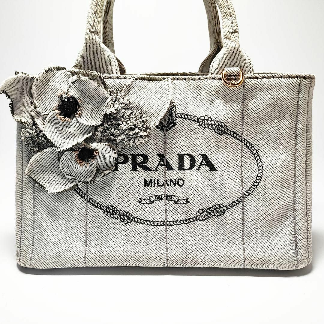 PRADA - 【極美品✨】PRADA カナパ コサージュ 2way ショルダー S