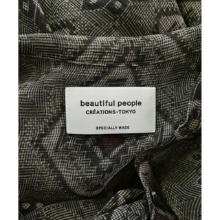 beautiful people ブラウス 38(M位) 茶系x赤x黄(総柄)