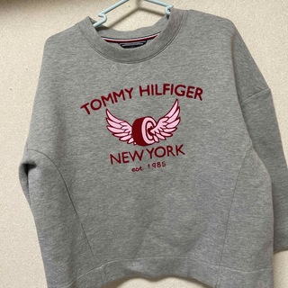 トミーヒルフィガー(TOMMY HILFIGER)のTommy トミーヒルフィガーレディースライトグレースリーブスウェットシャツ(ウエア)
