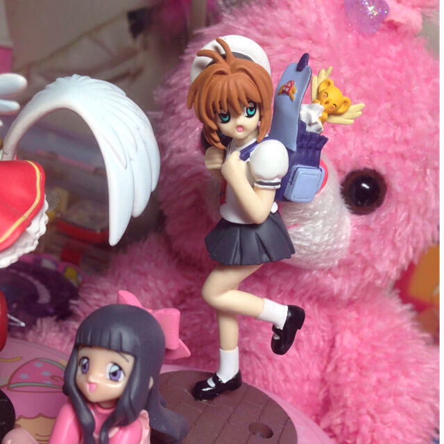 カードキャプターさくらフィギュア 下敷き エンタメ/ホビーのおもちゃ/ぬいぐるみ(ぬいぐるみ)の商品写真