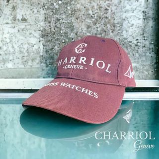 シャリオール(CHARRIOL)の【シャリオール】キャップ 帽子 パープル 綿 コットン 刺繍ロゴ ユニセックス(キャップ)