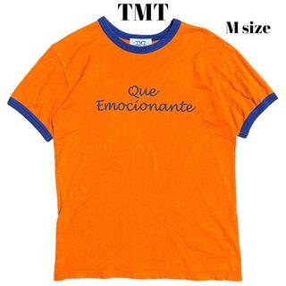 ティーエムティー(TMT)の00’s TMT リンガーTシャツ センターロゴ オレンジ×ブルー(Tシャツ/カットソー(半袖/袖なし))