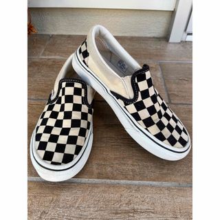 ヴァンズ(VANS)のvans スリッポン　22cm ヴァンズ　バンズ　チェッカー(スニーカー)