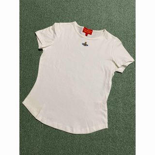 ヴィヴィアンウエストウッド(Vivienne Westwood)のヴィヴィアンウエストウッド　刺繍オーブTシャツ　ホワイト(Tシャツ(半袖/袖なし))