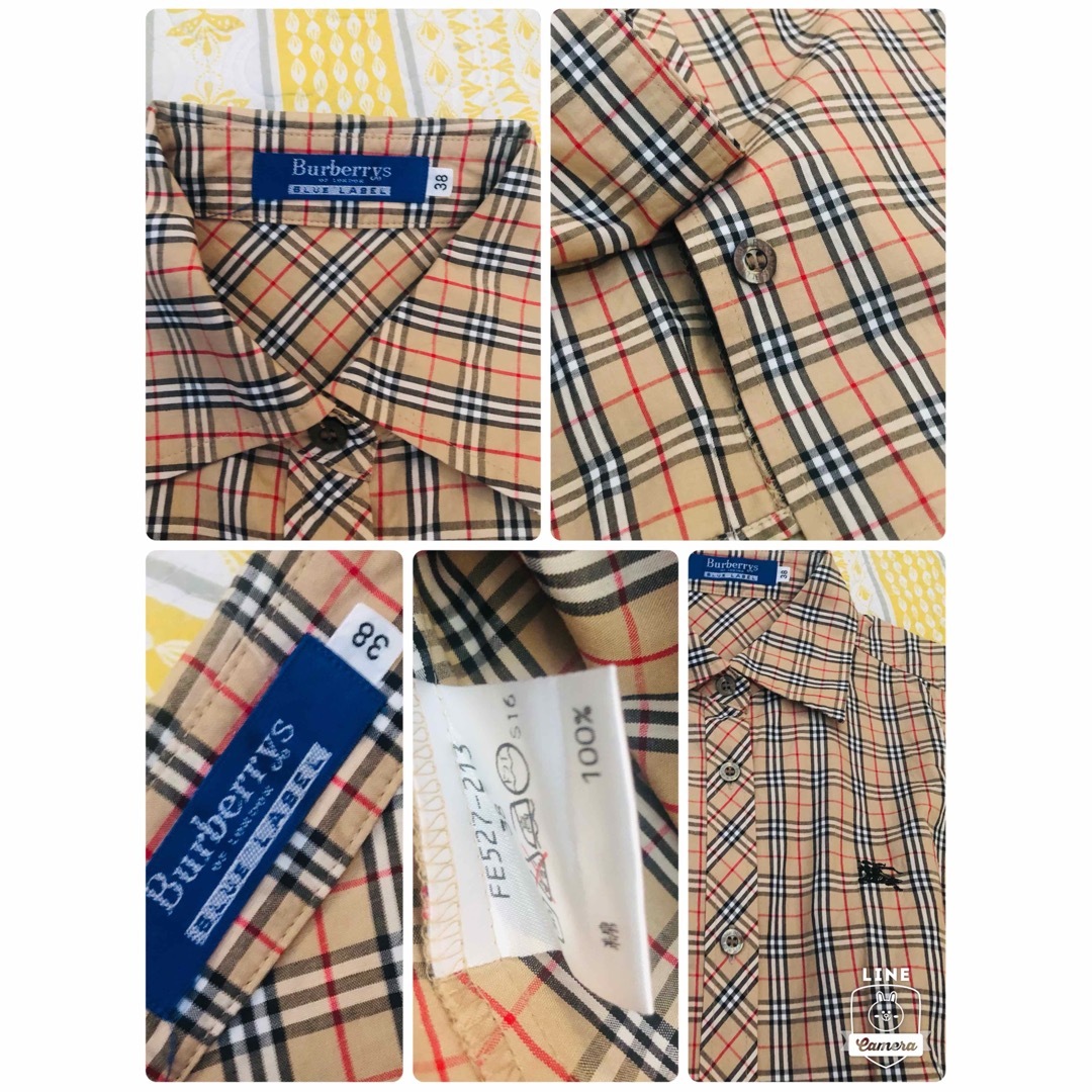 BURBERRY BLUE LABEL(バーバリーブルーレーベル)の超美品本物バーバリーズブルーレーベル上質コットンチェック柄ノースリーブシャツ♪ レディースのトップス(シャツ/ブラウス(半袖/袖なし))の商品写真