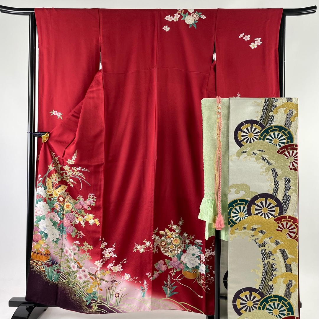 振袖 秀品 身丈161cm 裄丈64.5cm 正絹水着/浴衣