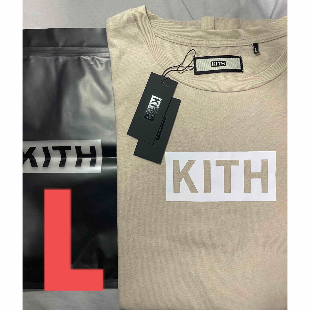 L KITH CLASSIC BOX LOGO TEE SAND Tシャツ