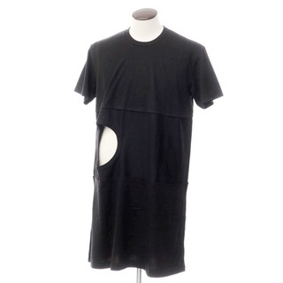 コムデギャルソンオムプリュス(COMME des GARCONS HOMME PLUS)の【中古】コムデギャルソンオムプリュス COMME des GARCONS HOMME PLUS 2020年春夏 再構築 ロング 半袖Ｔシャツ ブラック【サイズL】【メンズ】(Tシャツ/カットソー(半袖/袖なし))