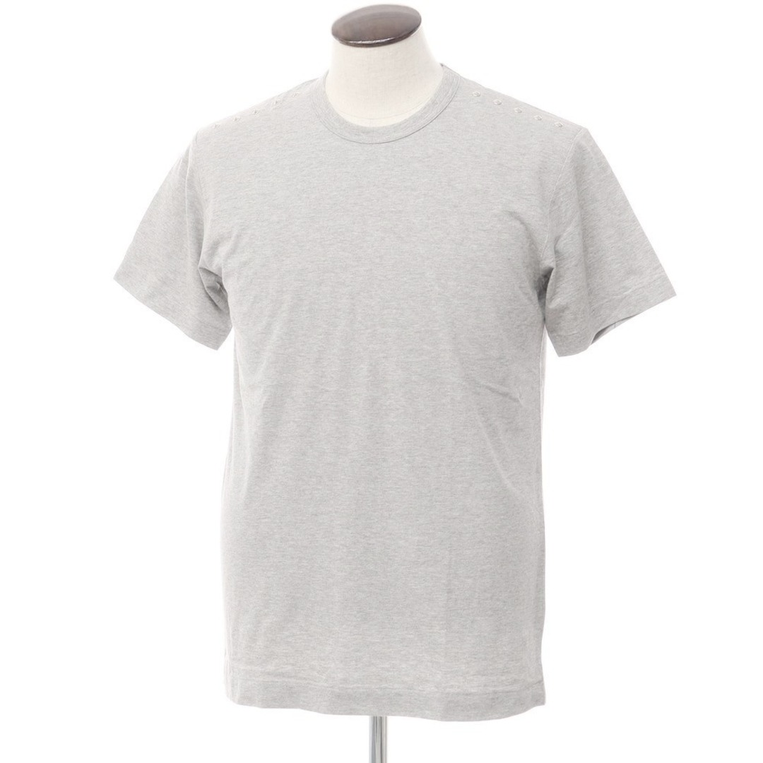 カラーグレーコムデギャルソンオムプリュス COMME des GARCONS HOMME PLUS 2013年春夏 スタッズ 半袖Ｔシャツ グレー【サイズL】【メンズ】