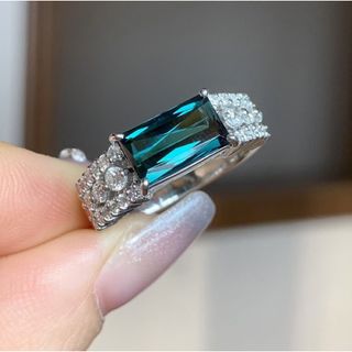 天然トルマリン ダイヤ リング2.66ct pt900 ¥