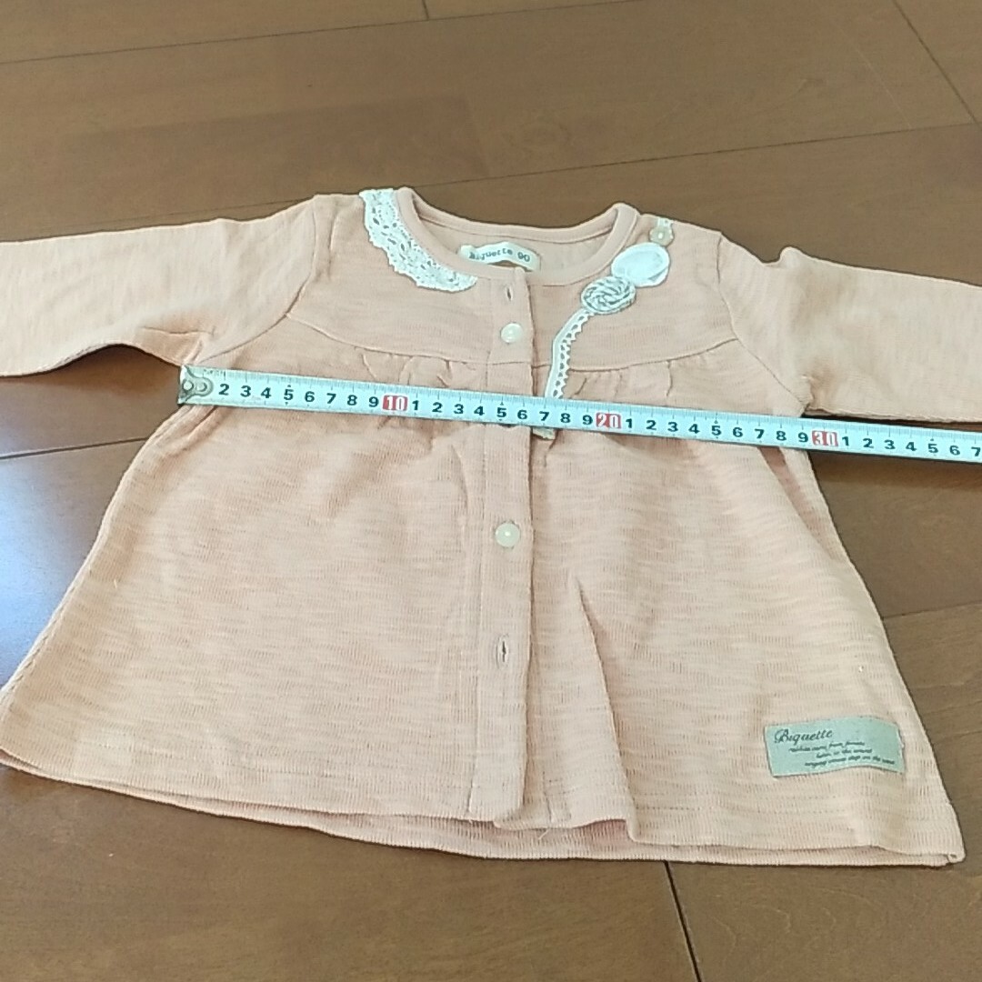 Biquette(ビケット)の90トップスアウター キッズ/ベビー/マタニティのキッズ服女の子用(90cm~)(カーディガン)の商品写真