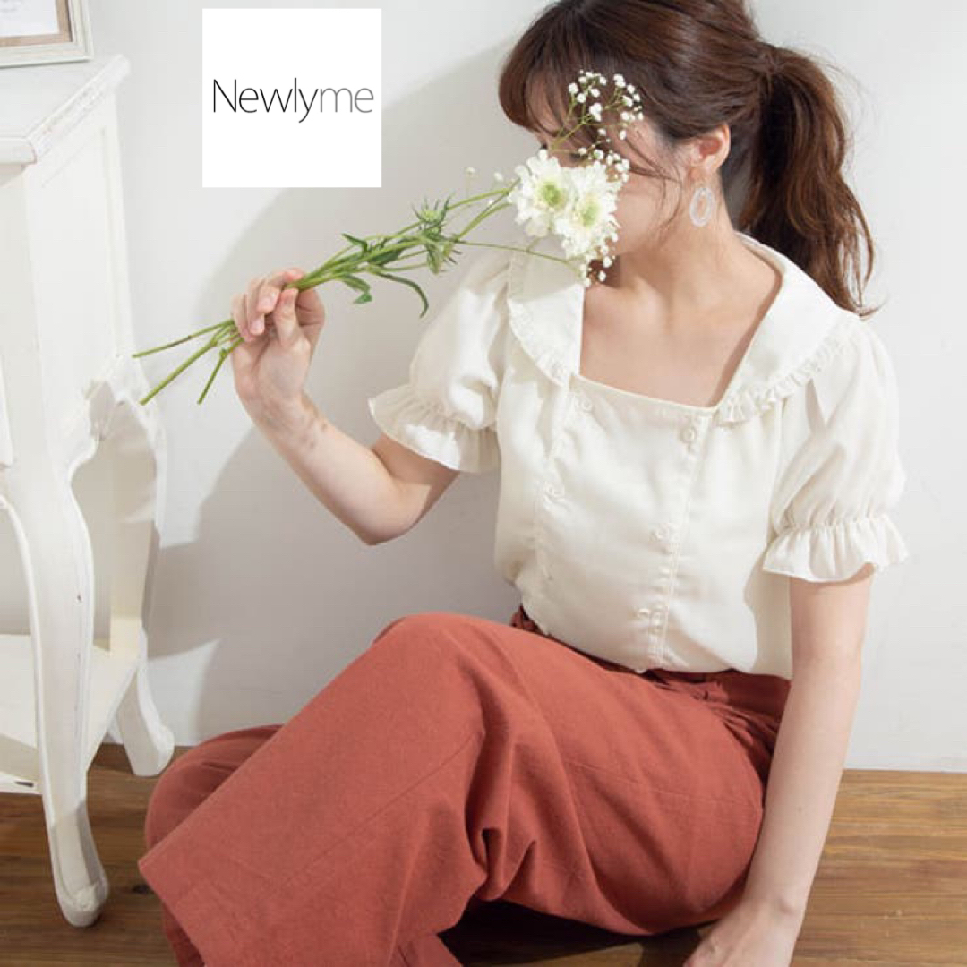 Newlyme(ニューリーミー)の◆ 未使用!! 夢展望 Newlyme ダブル釦 セーラー ブラウス レディースのトップス(シャツ/ブラウス(半袖/袖なし))の商品写真