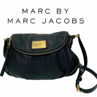 マークバイマークジェイコブス(MARC BY MARC JACOBS)の【超美品☆彡】マークジェイコブス　ブラック　レザー　ショルダー　スタイリッシュ(ショルダーバッグ)