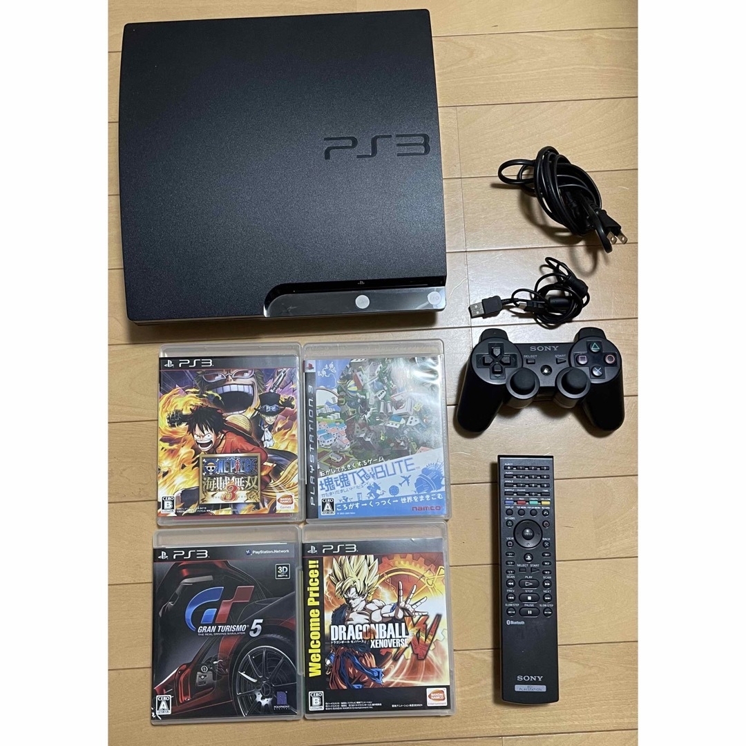 SONY PlayStation3 CECH-2100Aとソフト4本とリモコン付