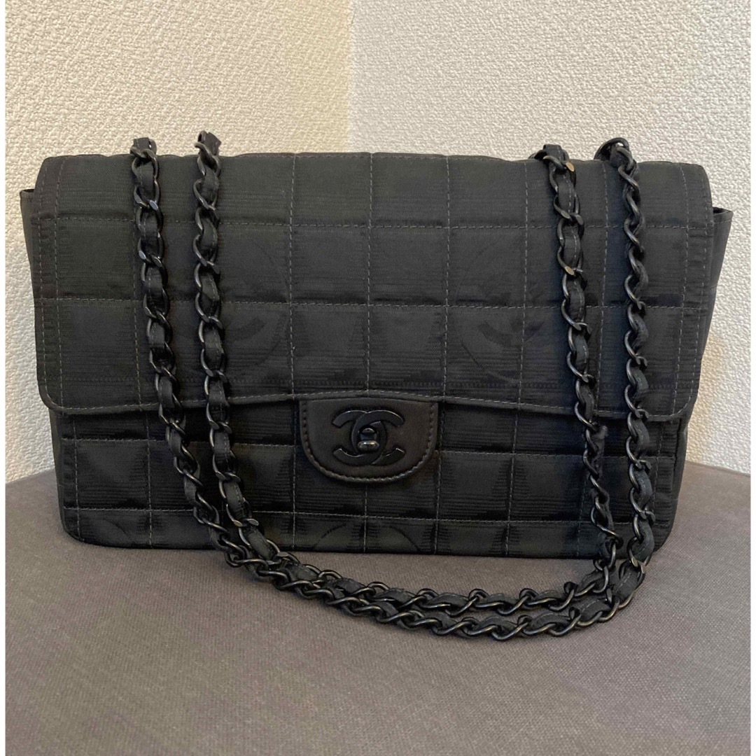 CHANEL シャネル ニュートラベルライン　チェーンショルダーバッグ ブラック