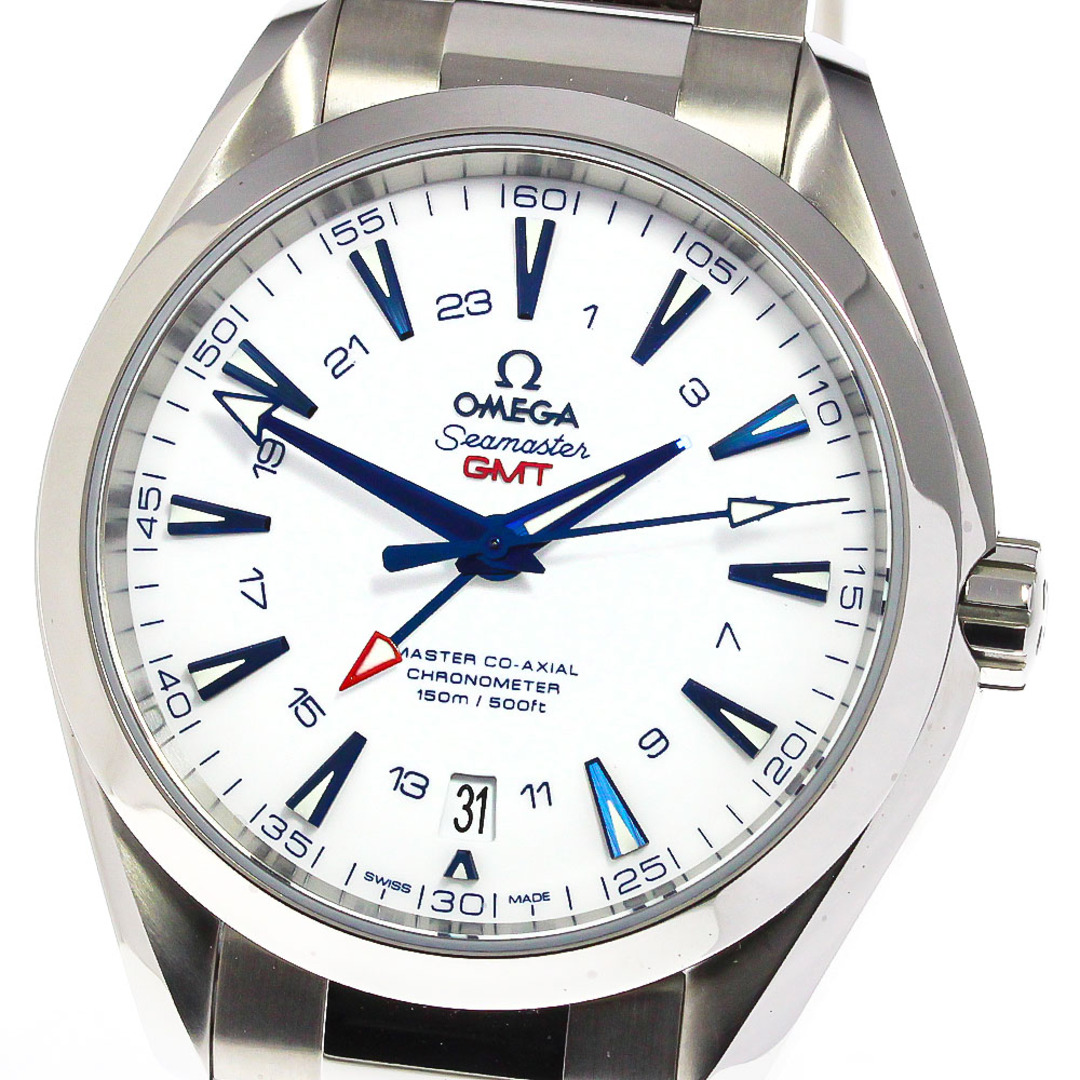 オメガ OMEGA 231.90.43.22.04.001 シーマスター アクアテラ 150M GMT グッドプラネット 自動巻き メンズ 美品 箱・保証書付き_761307