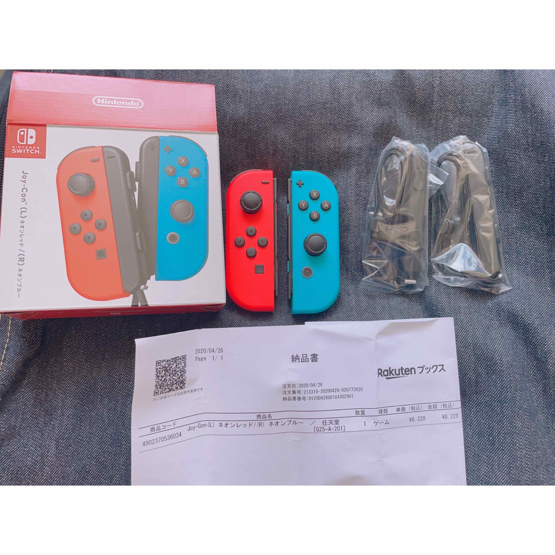 純正　Nintendo switch Joy-Con ネオンレッド・ネオンブルー