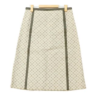 ルイヴィトン(LOUIS VUITTON)のルイヴィトン モノグラム レザー トリム スカート レディース ベージュ LOUIS VUITTON 【中古】 【アパレル・小物】(その他)