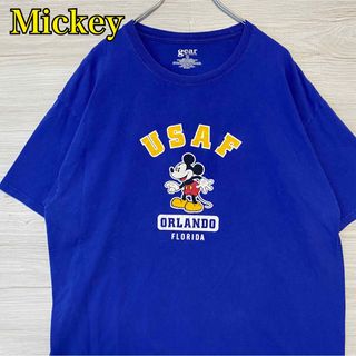 ミッキー　半袖 ラグランTシャツ  L  グレー　グリーン　輸入　レア