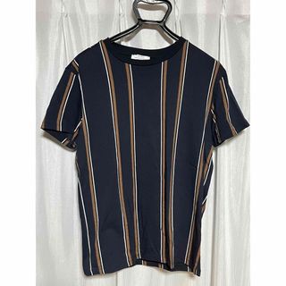 ベルシュカ(Bershka)のベルシュカ メンズTシャツ紺ストライプ(Tシャツ/カットソー(半袖/袖なし))