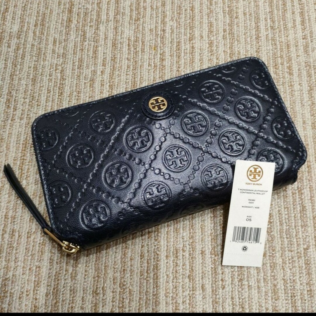 トリーバーチ 長財布 - ネイビー レザー
