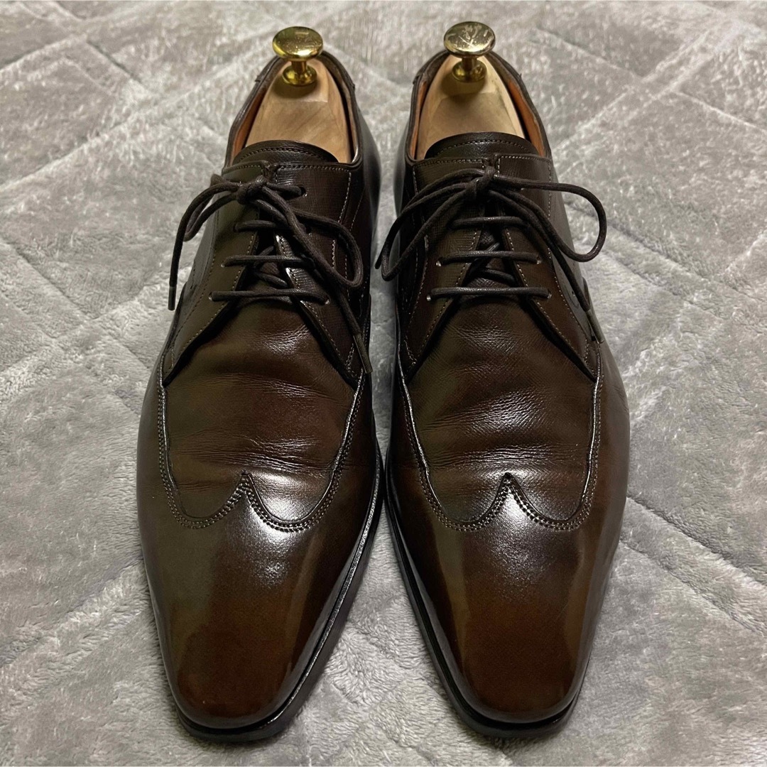 【Santoni】ブラインドフルブローグ 革靴 25.0cm