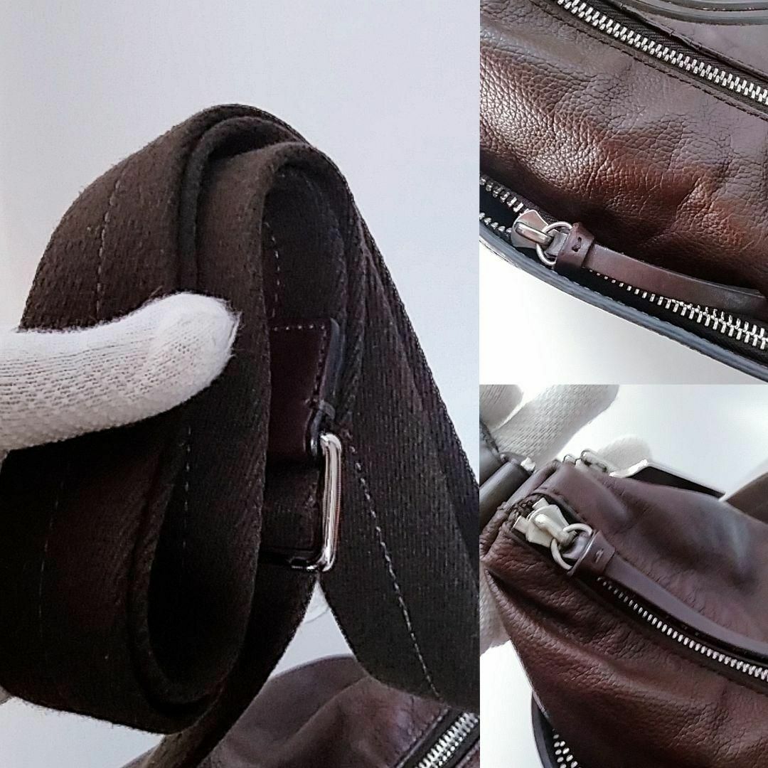 COACH - 美品 コーチ ショルダーバッグ ブラウン 本革 メンズの通販 by