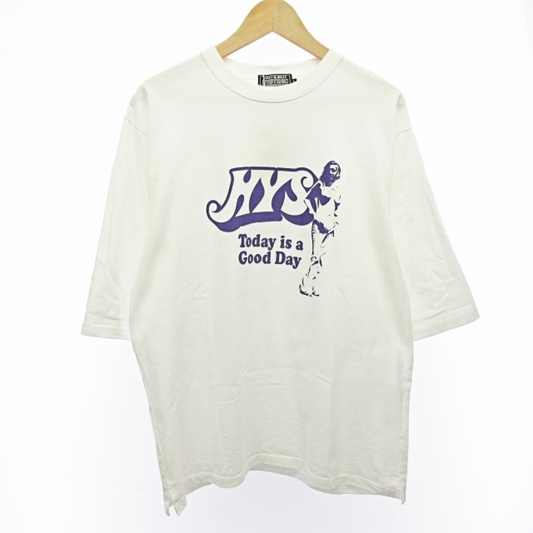 ヒステリックグラマー GOOD DAY 五分袖Tシャツ カットソー プリント L54cm袖丈