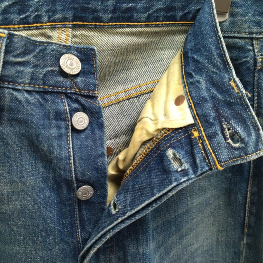 Levi's VINTAGE CLOTHING リーバイス ビンテージ クロージング 1947年復刻 501XX ダメージリペア加工 デニムパンツ  47501-0137 インディゴブルー