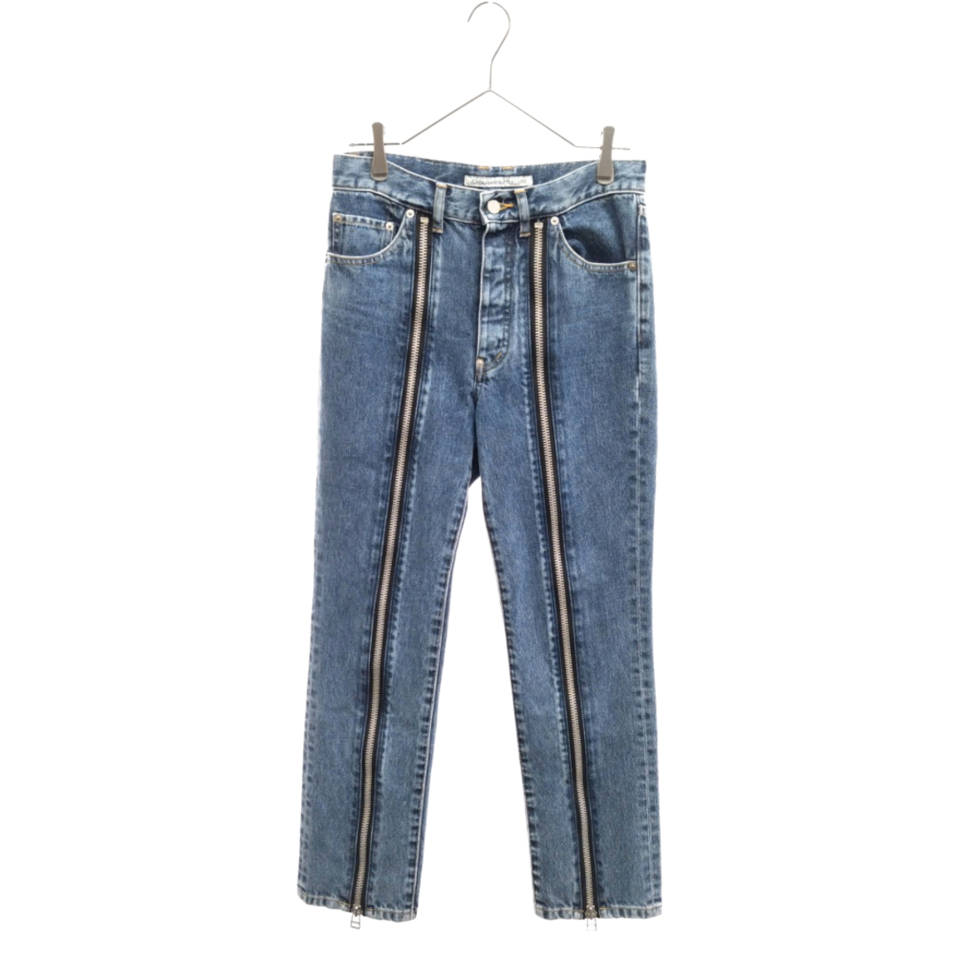 JOHN LAWRENCE SULLIVAN ジョンローレンスサリバン BLEACHED DENIM ZIPPED PANTS フロント ジップアップ デニム パンツ 2A023-0321-56 インディゴブルー