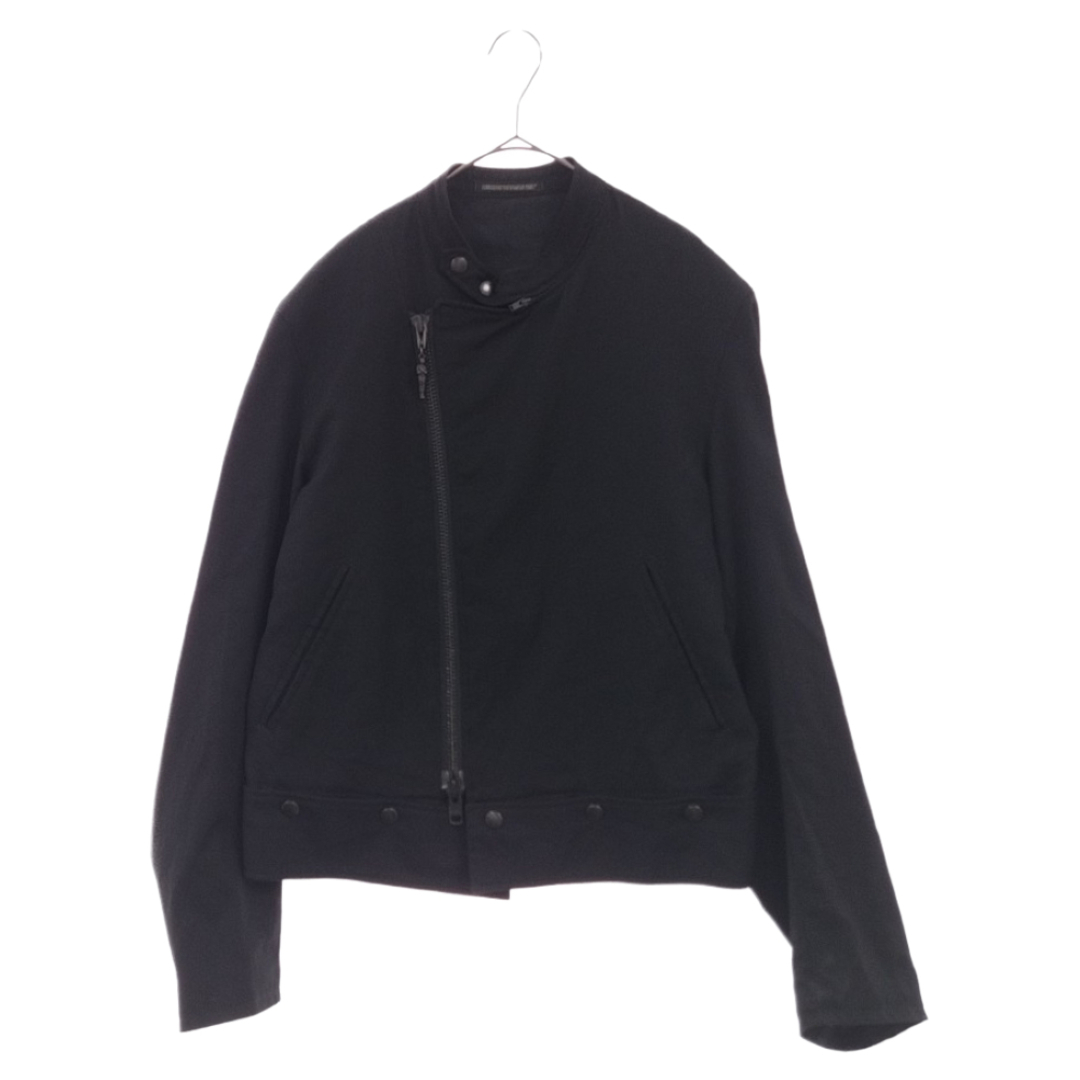 Yohji Yamamoto POUR HOMME ヨウジヤマモト プールオム 14AW ウール ライダース ジャケット HF-Y03-100 ブラック47センチ袖丈