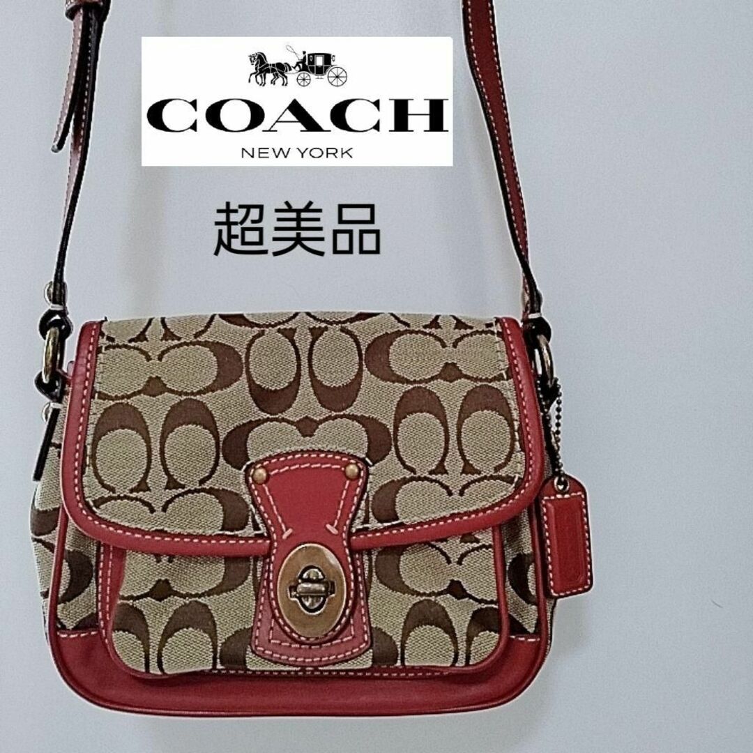 新しいスタイル 【超美品】COACH コーチ シグネチャー ミニショルダー