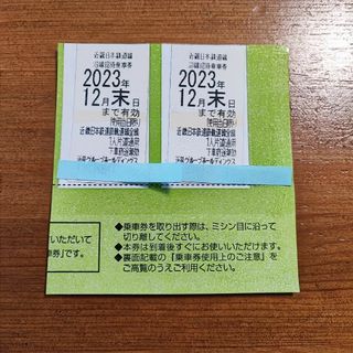 近鉄電車　株主優待乗車券　2枚セット　2023年12月末まで　④(その他)