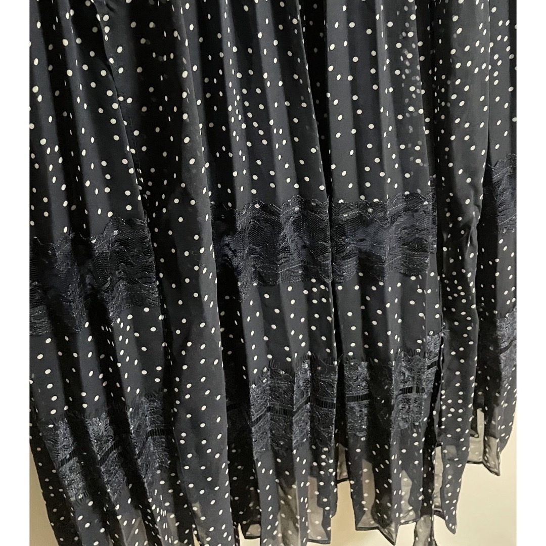 7月限定Polka Dot SideBow Pleated Dress 3