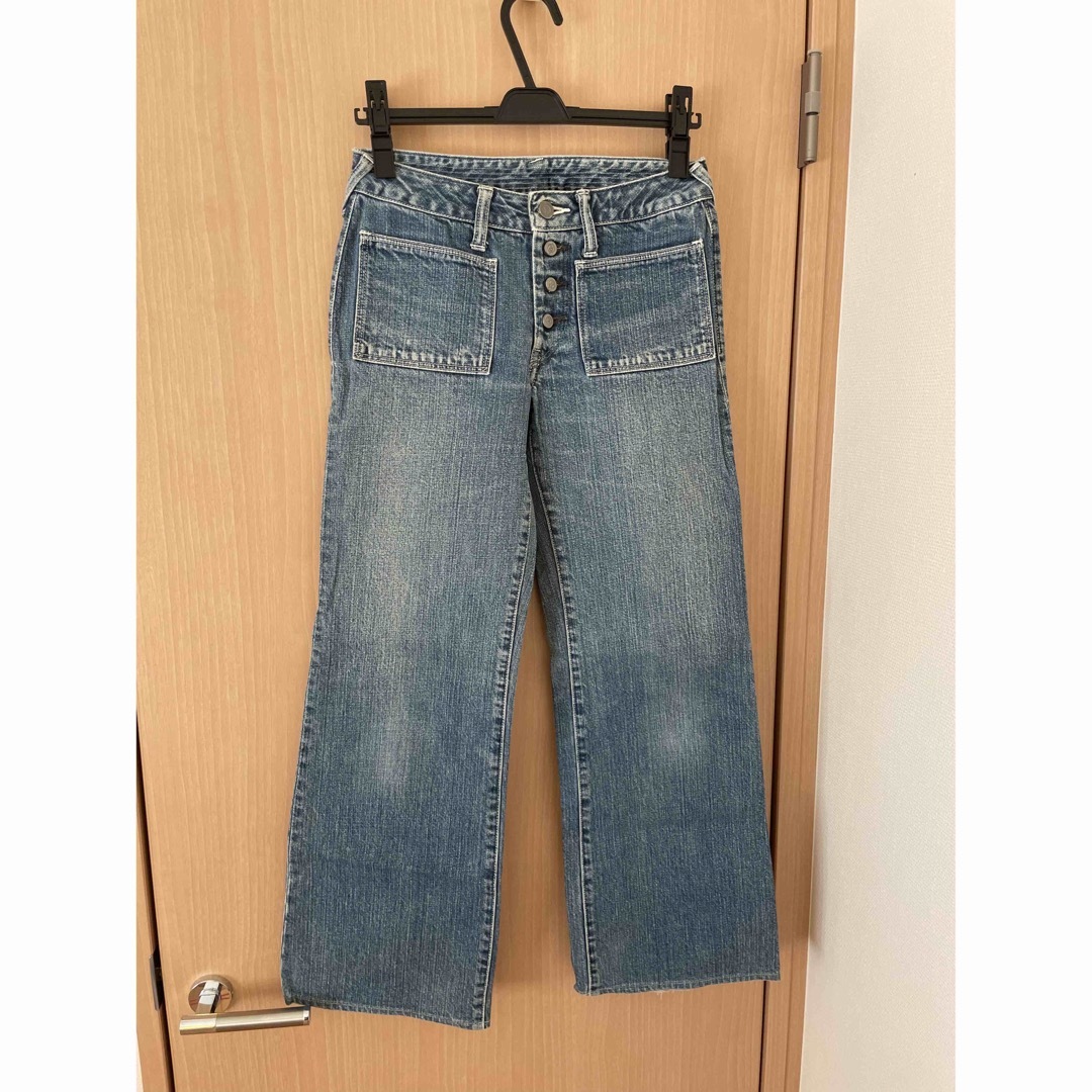 Dr.Denim(ドクターデニム)のおしゃれデザイン ブルー 加工デニム　Gパン　夏デニム レディースのパンツ(デニム/ジーンズ)の商品写真