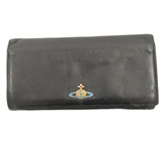織り柄チェック vivienne westwood 長財布 ブラウン オーブ ゴールド